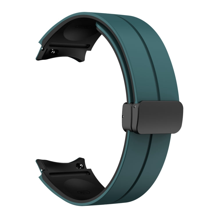 For Samsung Galaxy Watch 6 / 6 Classic Dual Color Magnetic Folding Buckle Silicone Watch Band