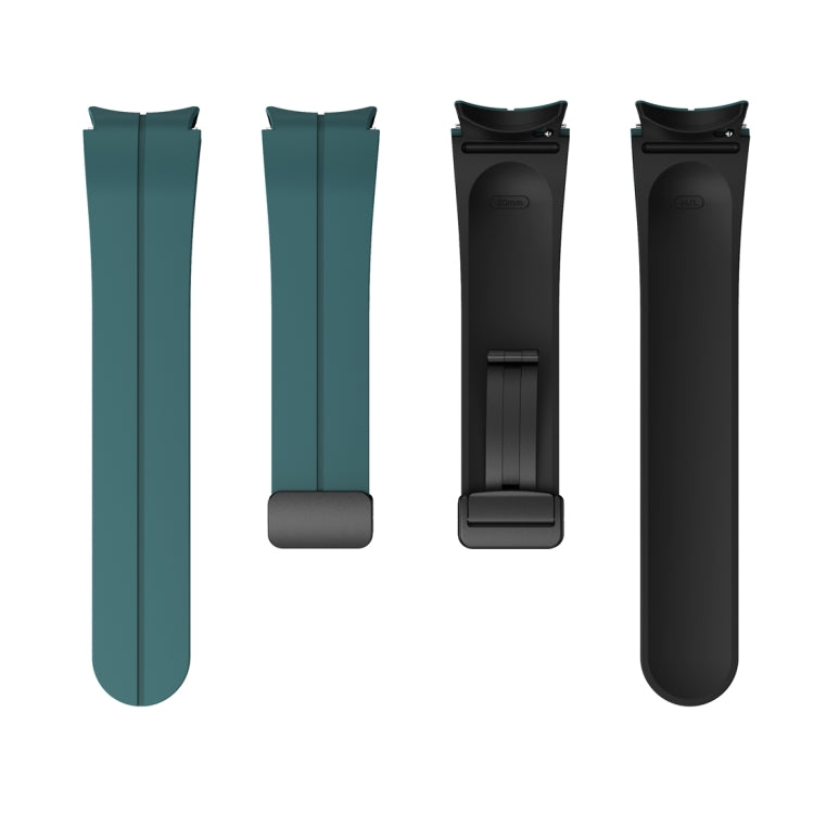 For Samsung Galaxy Watch 6 / 6 Classic Dual Color Magnetic Folding Buckle Silicone Watch Band