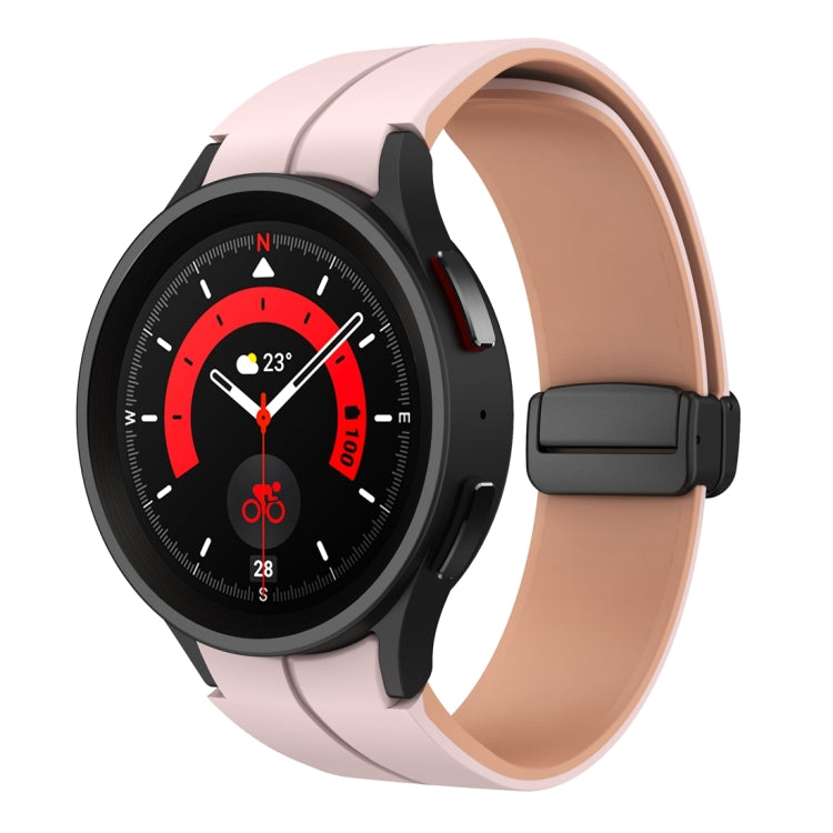 For Samsung Galaxy Watch 6 / 6 Classic Dual Color Magnetic Folding Buckle Silicone Watch Band