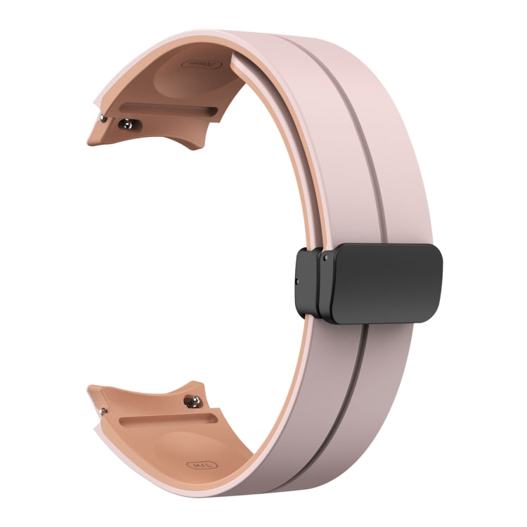 For Samsung Galaxy Watch 6 / 6 Classic Dual Color Magnetic Folding Buckle Silicone Watch Band