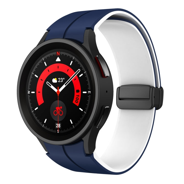 For Samsung Galaxy Watch 6 / 6 Classic Dual Color Magnetic Folding Buckle Silicone Watch Band