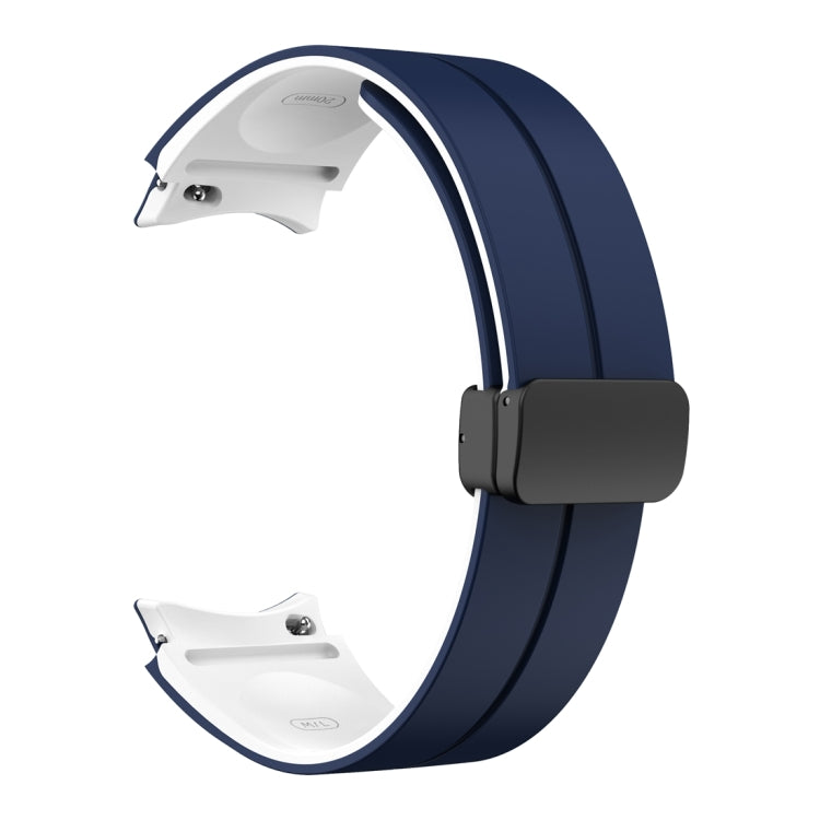 For Samsung Galaxy Watch 6 / 6 Classic Dual Color Magnetic Folding Buckle Silicone Watch Band