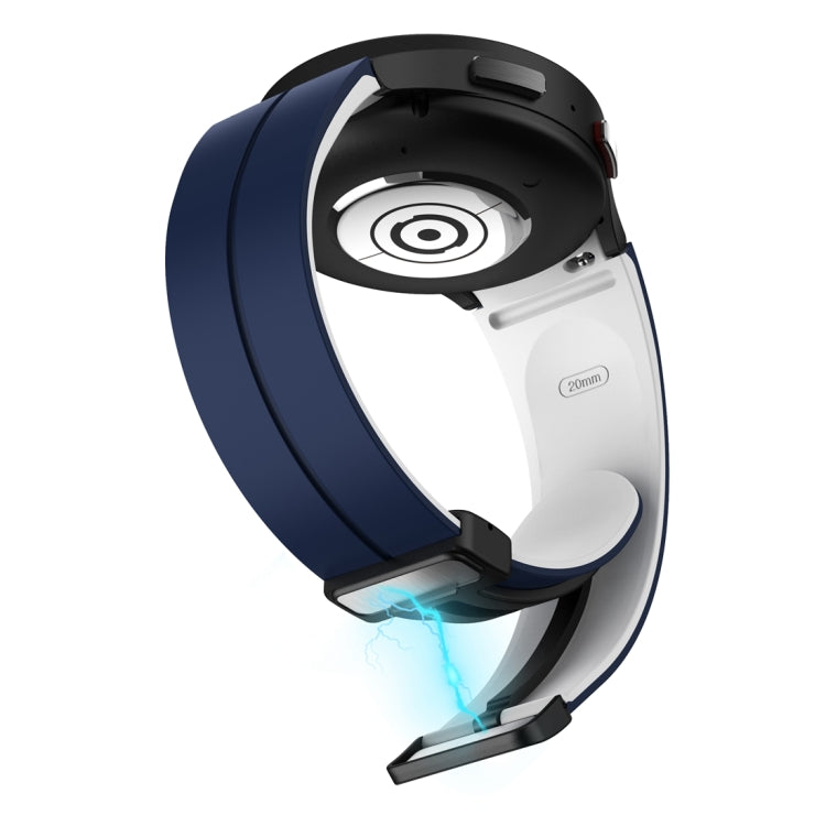 For Samsung Galaxy Watch 6 / 6 Classic Dual Color Magnetic Folding Buckle Silicone Watch Band
