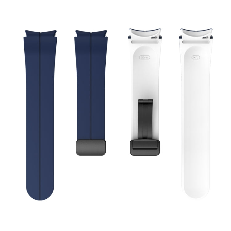 For Samsung Galaxy Watch 6 / 6 Classic Dual Color Magnetic Folding Buckle Silicone Watch Band
