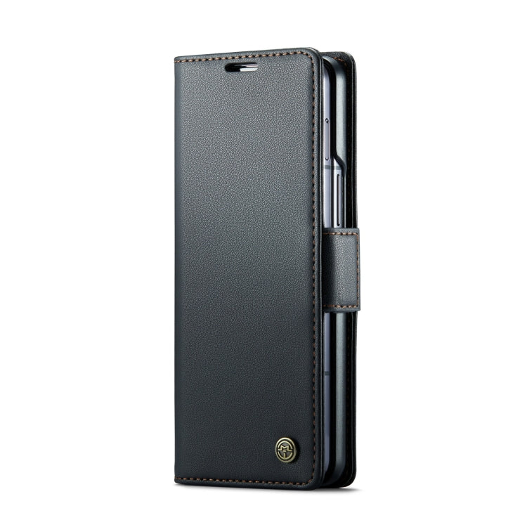 For Samsung Galaxy Z Fold6 5G CaseMe 023 Butterfly Buckle Litchi Texture RFID Anti-theft Leather Phone Case