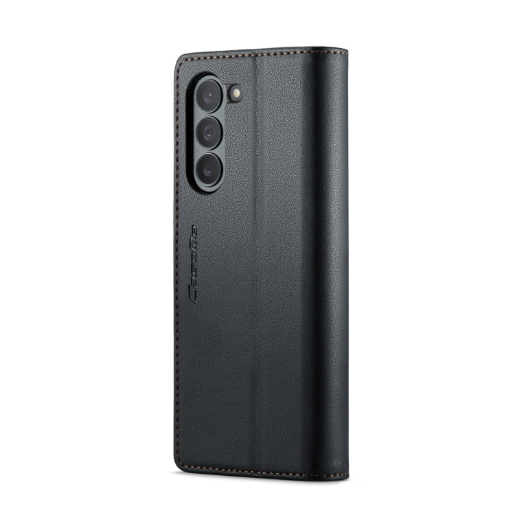 For Samsung Galaxy Z Fold6 5G CaseMe 023 Butterfly Buckle Litchi Texture RFID Anti-theft Leather Phone Case
