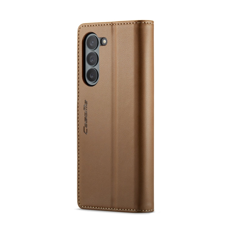 For Samsung Galaxy Z Fold6 5G CaseMe 023 Butterfly Buckle Litchi Texture RFID Anti-theft Leather Phone Case