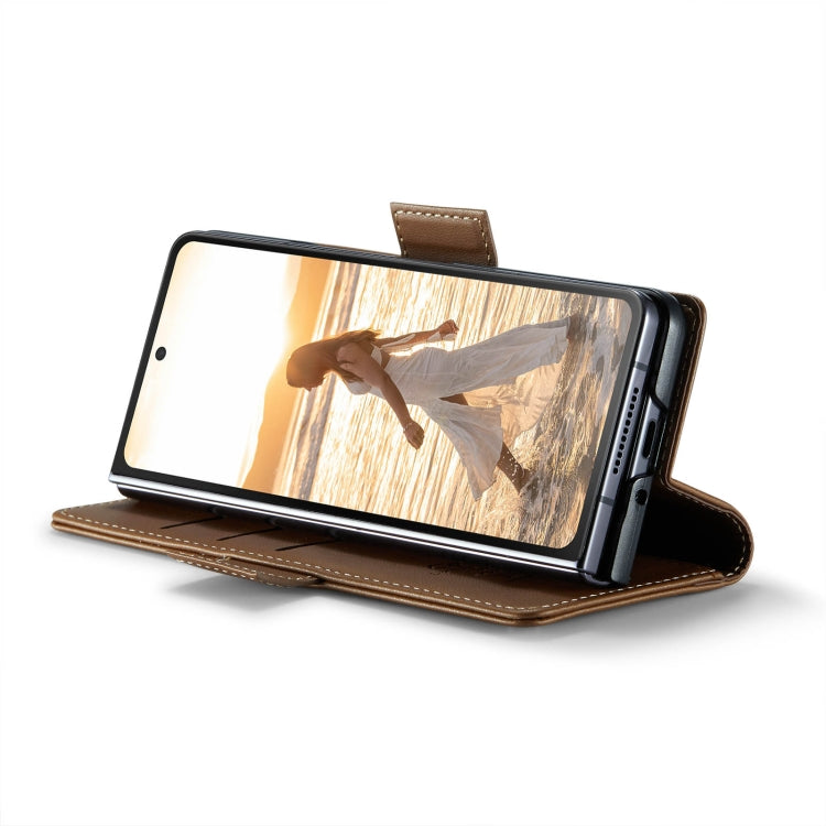 For Samsung Galaxy Z Fold6 5G CaseMe 023 Butterfly Buckle Litchi Texture RFID Anti-theft Leather Phone Case