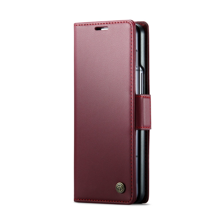 For Samsung Galaxy Z Fold6 5G CaseMe 023 Butterfly Buckle Litchi Texture RFID Anti-theft Leather Phone Case