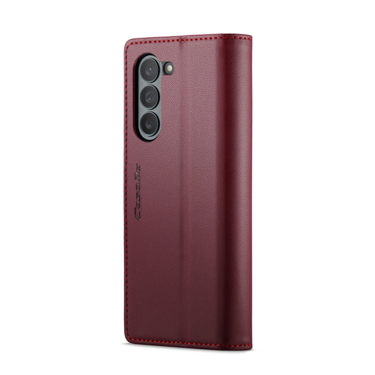 For Samsung Galaxy Z Fold6 5G CaseMe 023 Butterfly Buckle Litchi Texture RFID Anti-theft Leather Phone Case