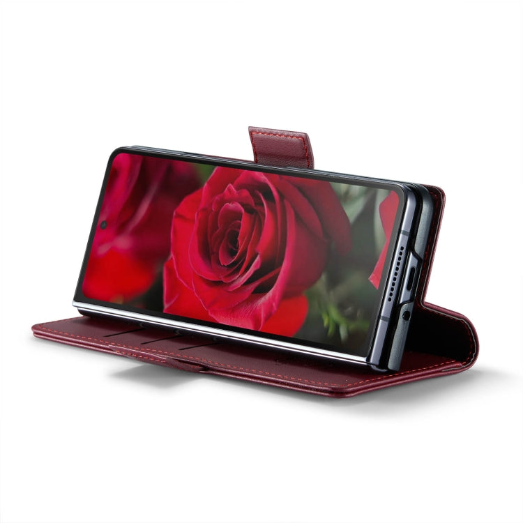 For Samsung Galaxy Z Fold6 5G CaseMe 023 Butterfly Buckle Litchi Texture RFID Anti-theft Leather Phone Case