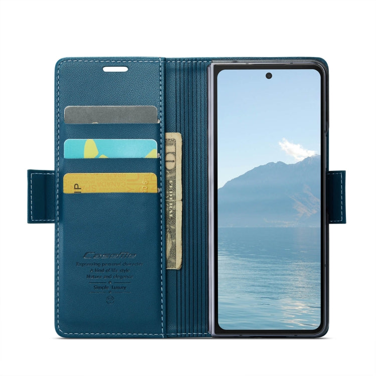 For Samsung Galaxy Z Fold6 5G CaseMe 023 Butterfly Buckle Litchi Texture RFID Anti-theft Leather Phone Case