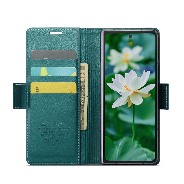 For Samsung Galaxy Z Fold6 5G CaseMe 023 Butterfly Buckle Litchi Texture RFID Anti-theft Leather Phone Case