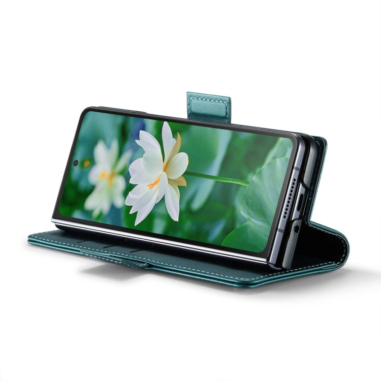 For Samsung Galaxy Z Fold6 5G CaseMe 023 Butterfly Buckle Litchi Texture RFID Anti-theft Leather Phone Case