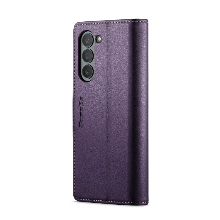 For Samsung Galaxy Z Fold6 5G CaseMe 023 Butterfly Buckle Litchi Texture RFID Anti-theft Leather Phone Case