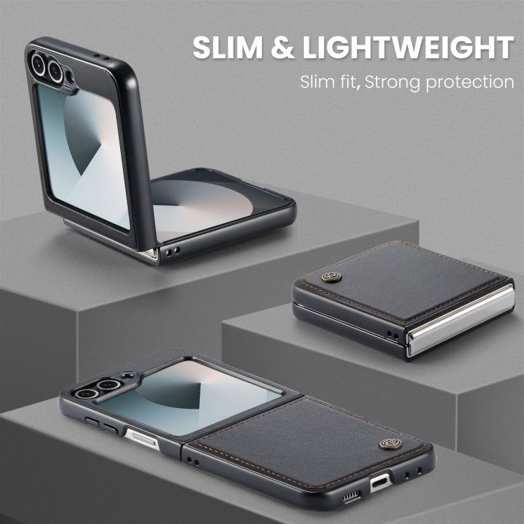 For Samsung Galaxy Z Flip6 / Flip7 FE CaseMe 023 Butterfly Buckle Litchi Texture RFID Anti-theft Leather Phone Case