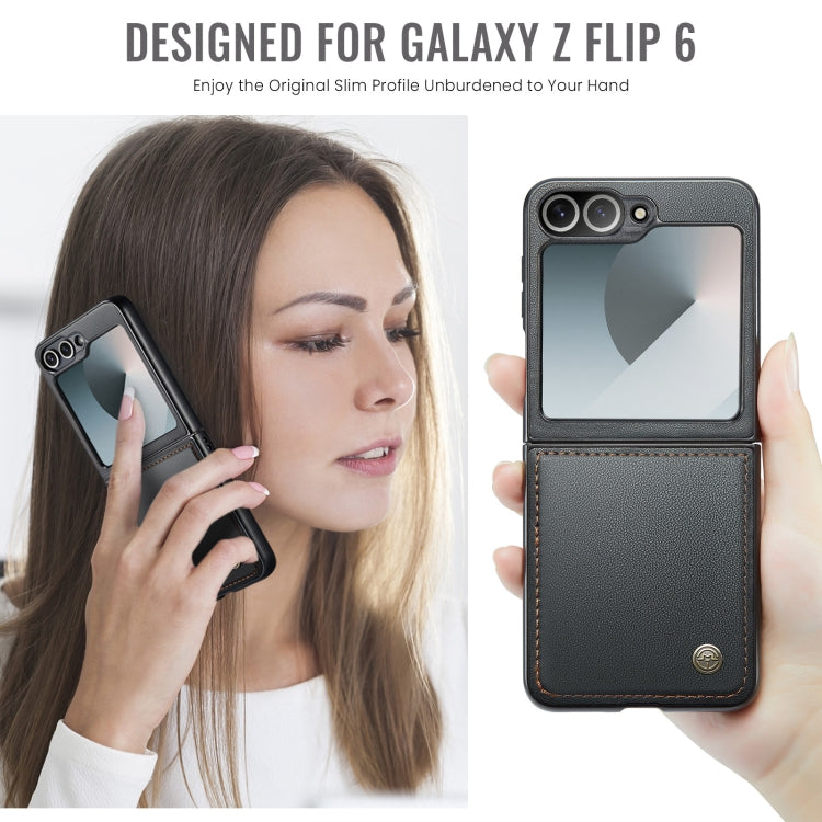 For Samsung Galaxy Z Flip6 / Flip7 FE CaseMe 023 Butterfly Buckle Litchi Texture RFID Anti-theft Leather Phone Case