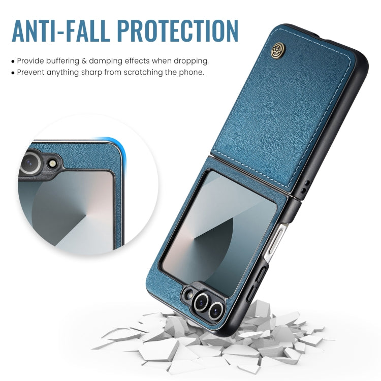 For Samsung Galaxy Z Flip6 / Flip7 FE CaseMe 023 Butterfly Buckle Litchi Texture RFID Anti-theft Leather Phone Case