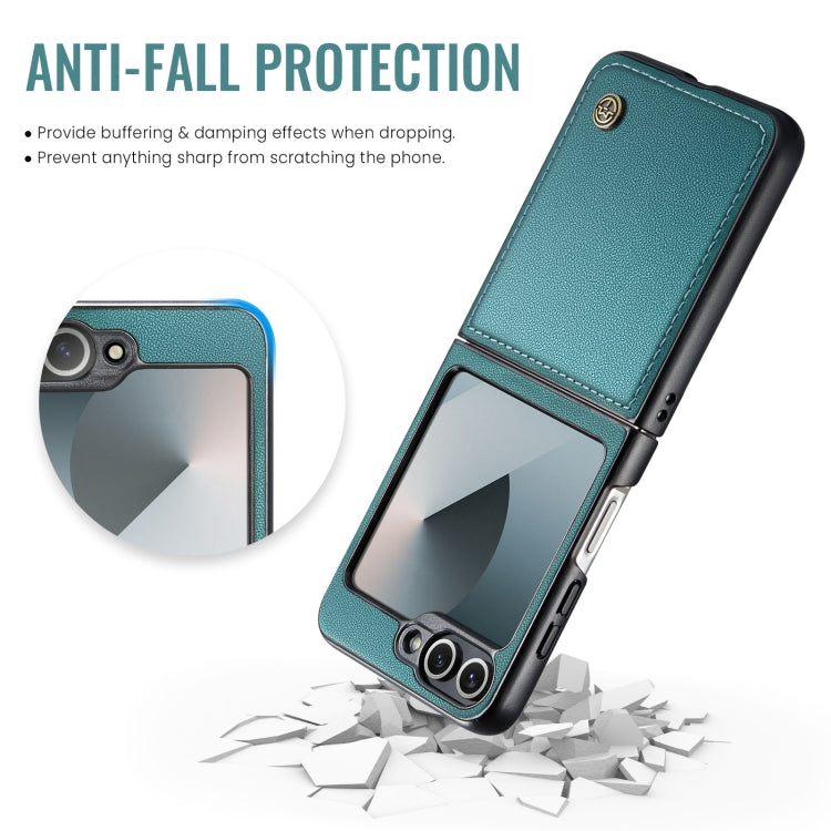 For Samsung Galaxy Z Flip6 / Flip7 FE CaseMe 023 Butterfly Buckle Litchi Texture RFID Anti-theft Leather Phone Case