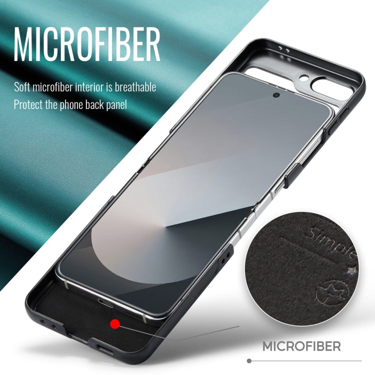 For Samsung Galaxy Z Flip6 / Flip7 FE CaseMe 023 Butterfly Buckle Litchi Texture RFID Anti-theft Leather Phone Case