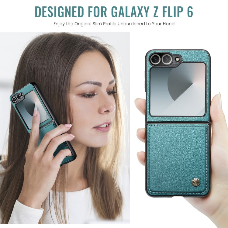 For Samsung Galaxy Z Flip6 / Flip7 FE CaseMe 023 Butterfly Buckle Litchi Texture RFID Anti-theft Leather Phone Case