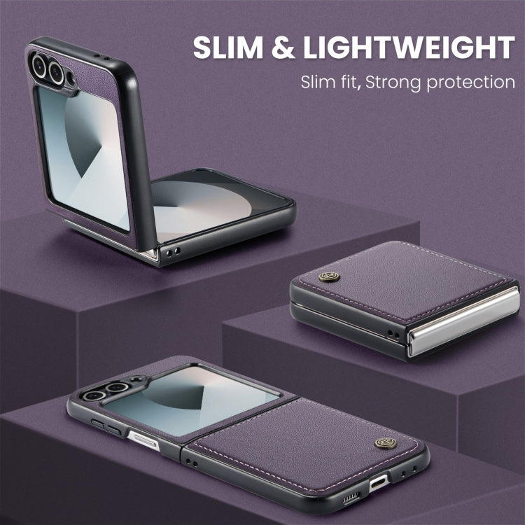 For Samsung Galaxy Z Flip6 / Flip7 FE CaseMe 023 Butterfly Buckle Litchi Texture RFID Anti-theft Leather Phone Case