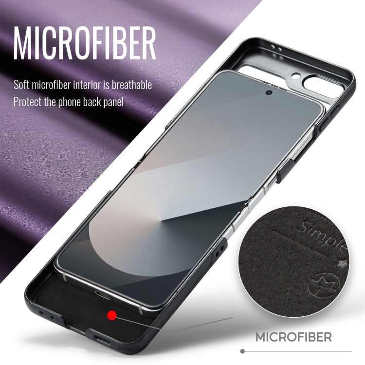 For Samsung Galaxy Z Flip6 / Flip7 FE CaseMe 023 Butterfly Buckle Litchi Texture RFID Anti-theft Leather Phone Case