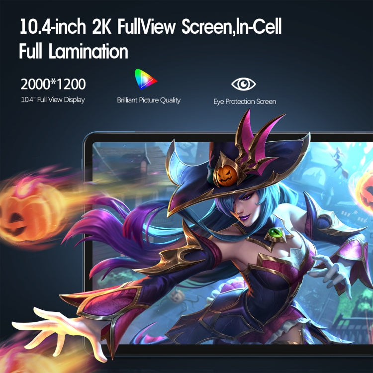 VASOUN M50 4G LTE Tablet, 16GB+256GB, 10.4 inch, Android 11 UNISOC T618 Octa Core CPU, Global Version with Google Play, US Plug