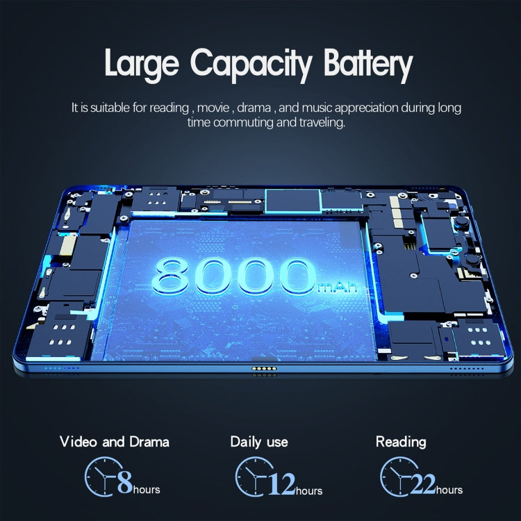 VASOUN M50 4G LTE Tablet, 16GB+256GB, 10.4 inch, Android 11 UNISOC T618 Octa Core CPU, Global Version with Google Play, US Plug