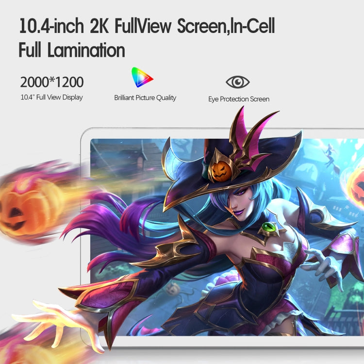 VASOUN M50 4G LTE Tablet, 16GB+256GB, 10.4 inch, Android 11 UNISOC T618 Octa Core CPU, Global Version with Google Play, US Plug