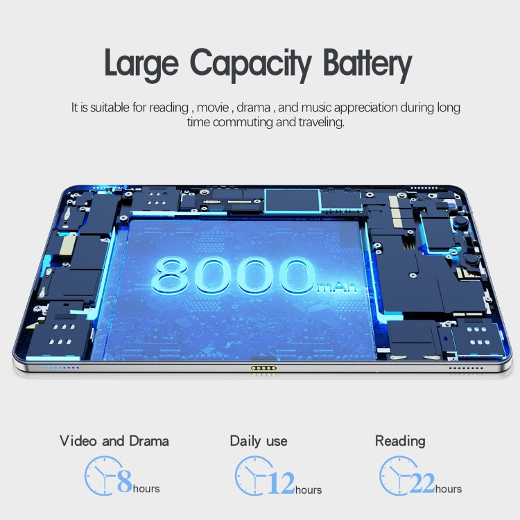 VASOUN M50 4G LTE Tablet, 16GB+256GB, 10.4 inch, Android 11 UNISOC T618 Octa Core CPU, Global Version with Google Play, US Plug