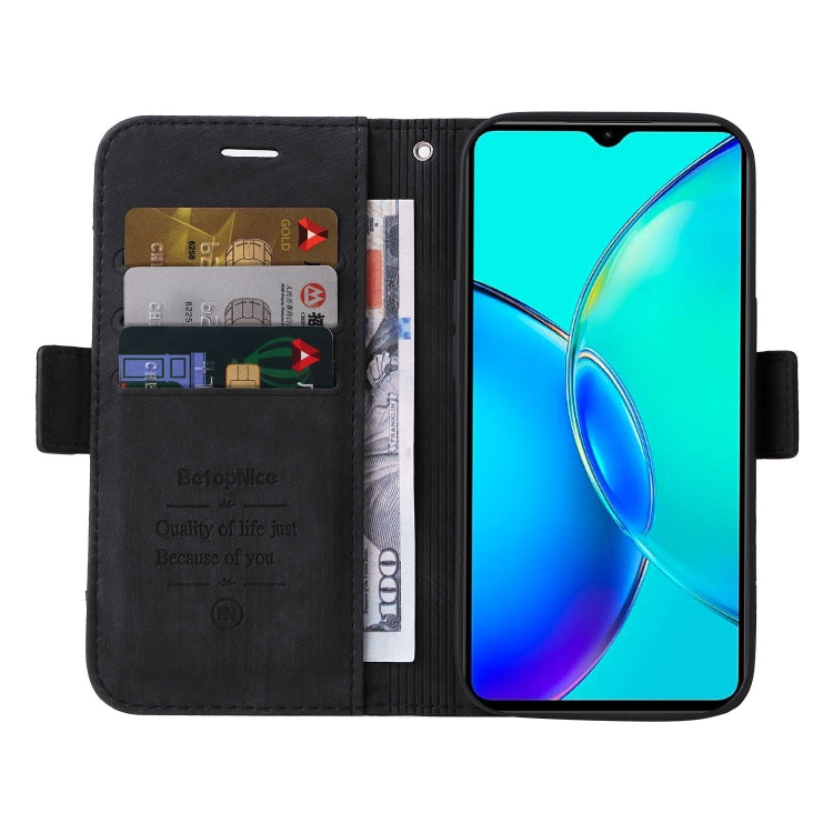 For vivo Y35+ BETOPNICE Dual-side Buckle Leather Phone Case