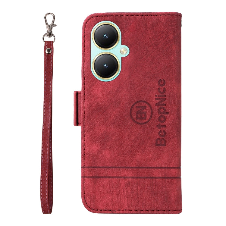 For vivo Y35+ BETOPNICE Dual-side Buckle Leather Phone Case