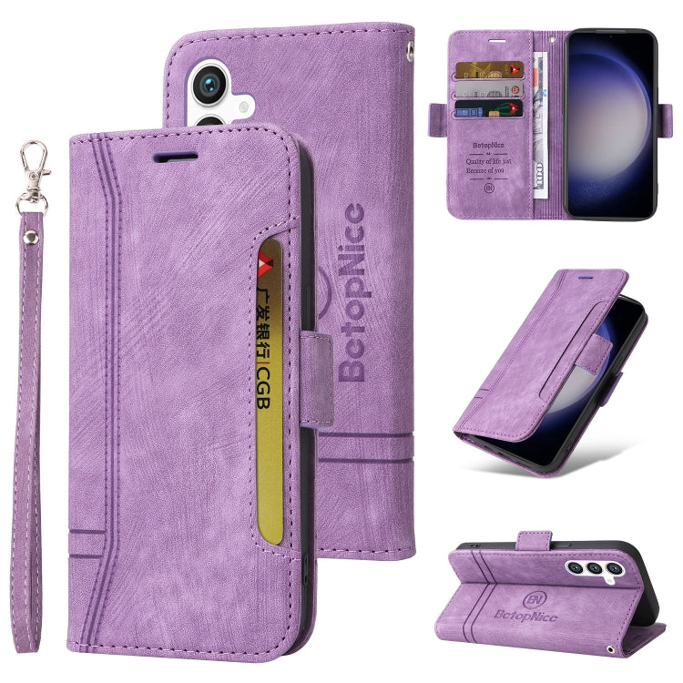 For Samsung Galaxy S23 FE 5G BETOPNICE Dual-side Buckle Leather Phone Case