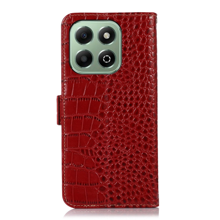For Honor X6b Crocodile Top Layer Cowhide Leather Phone Case