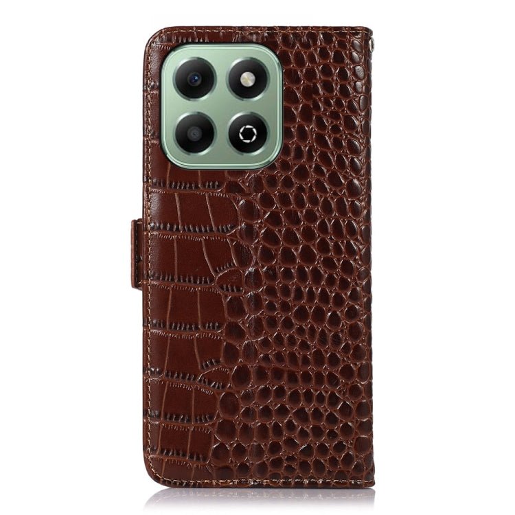 For Honor X6b Crocodile Top Layer Cowhide Leather Phone Case