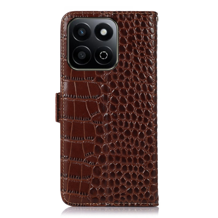 For Honor Play 60 Plus / 200 Smart Crocodile Top Layer Cowhide Leather Phone Case