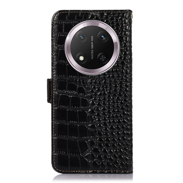 For Honor X9c 5G Global Crocodile Top Layer Cowhide Leather Phone Case