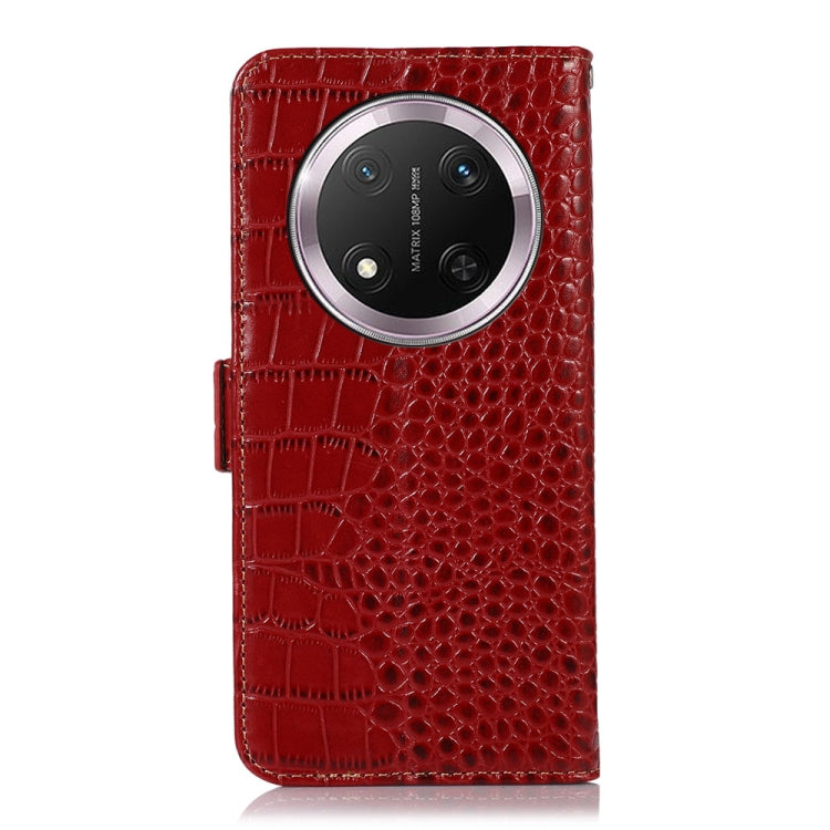 For Honor X9c 5G Global Crocodile Top Layer Cowhide Leather Phone Case