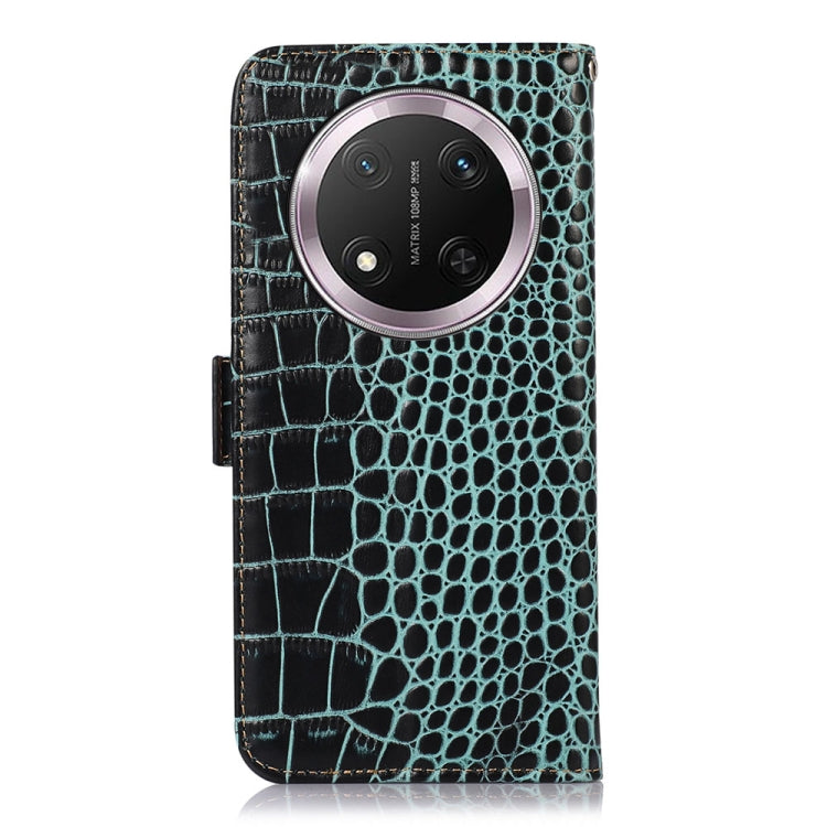 For Honor X9c 5G Global Crocodile Top Layer Cowhide Leather Phone Case
