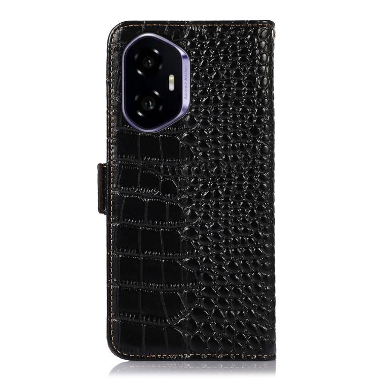 For Honor 400 Global 156.5mm Crocodile Top Layer Cowhide Leather Phone Case