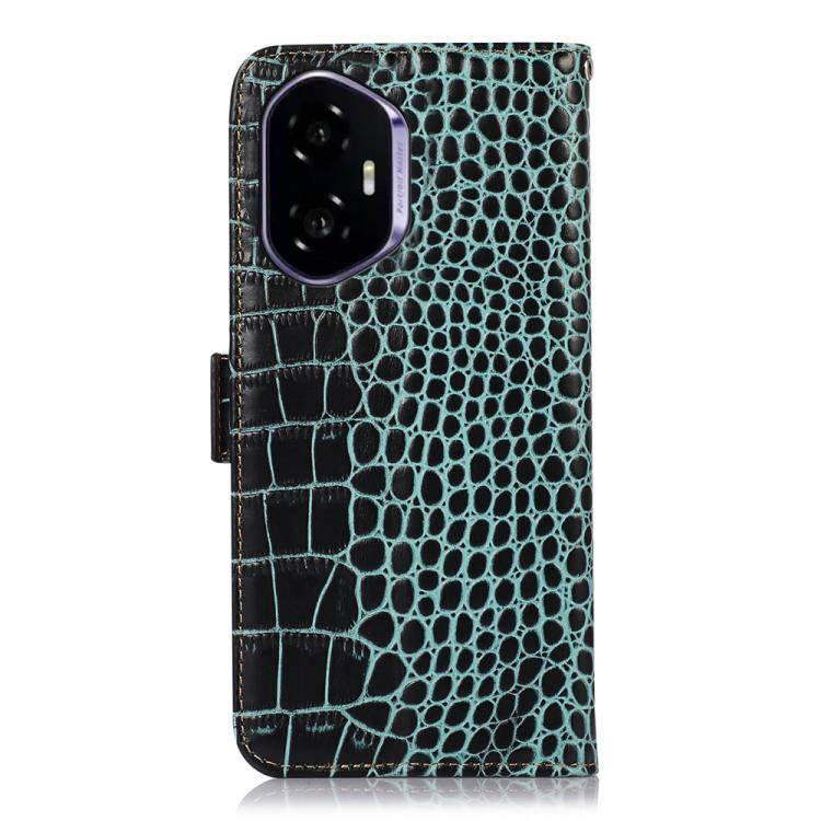 For Honor 400 Global 156.5mm Crocodile Top Layer Cowhide Leather Phone Case