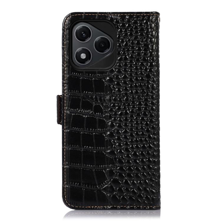 For Honor 400 Lite Global  Crocodile Top Layer Cowhide Leather Phone Case