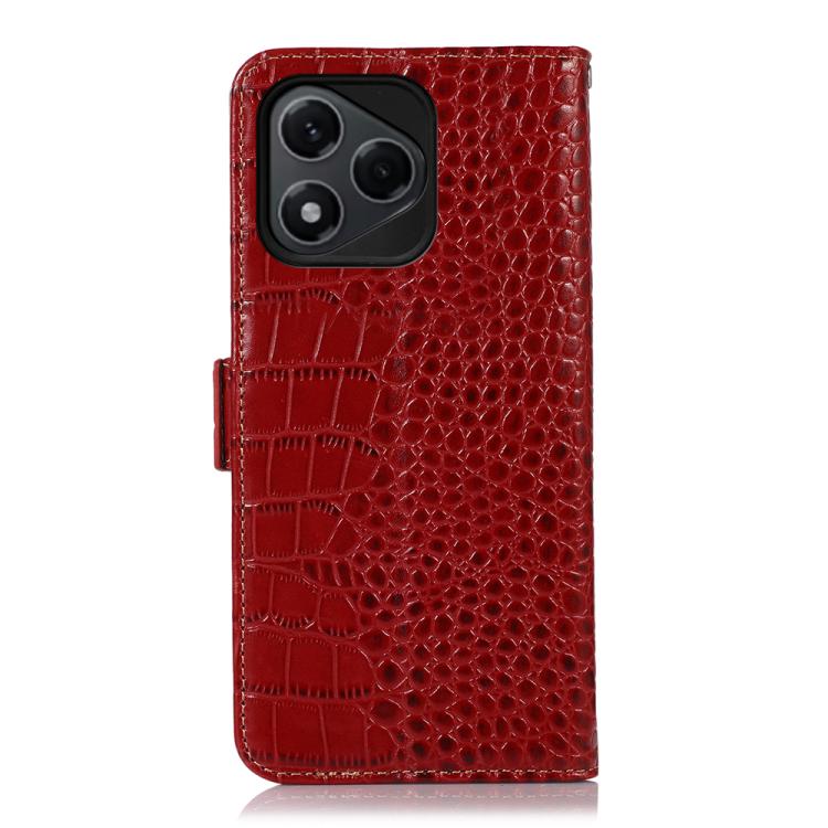 For Honor 400 Lite Global  Crocodile Top Layer Cowhide Leather Phone Case