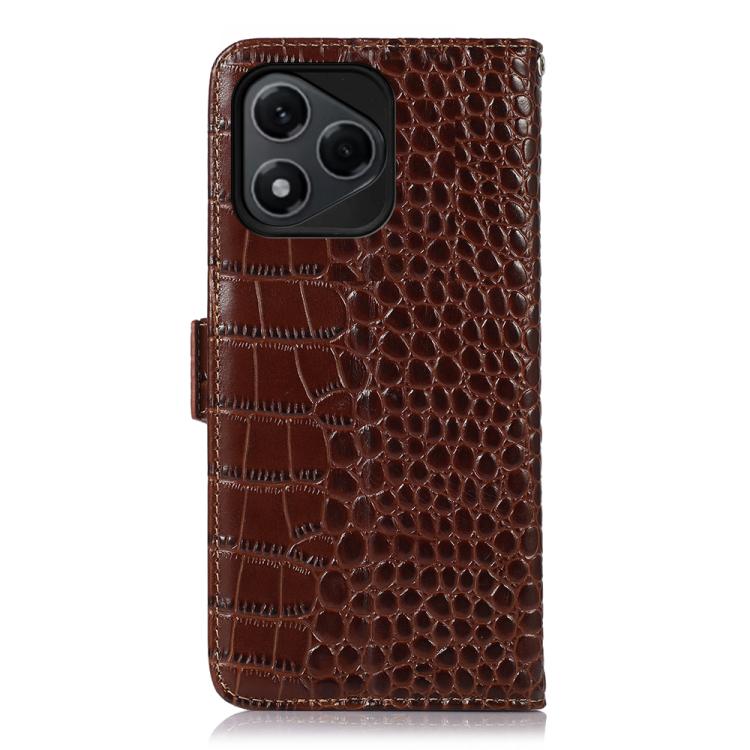 For Honor 400 Lite Global  Crocodile Top Layer Cowhide Leather Phone Case