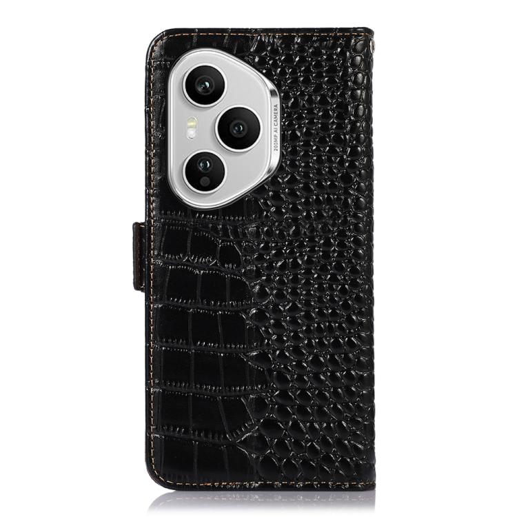 For Honor 400 Pro Global 160.8mm Crocodile Top Layer Cowhide Leather Phone Case