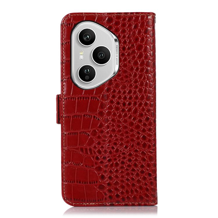 For Honor 400 Pro Global 160.8mm Crocodile Top Layer Cowhide Leather Phone Case