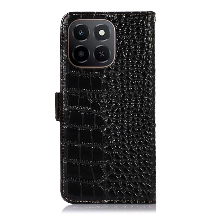 For Honor X6c 4G Crocodile Top Layer Cowhide Leather Phone Case