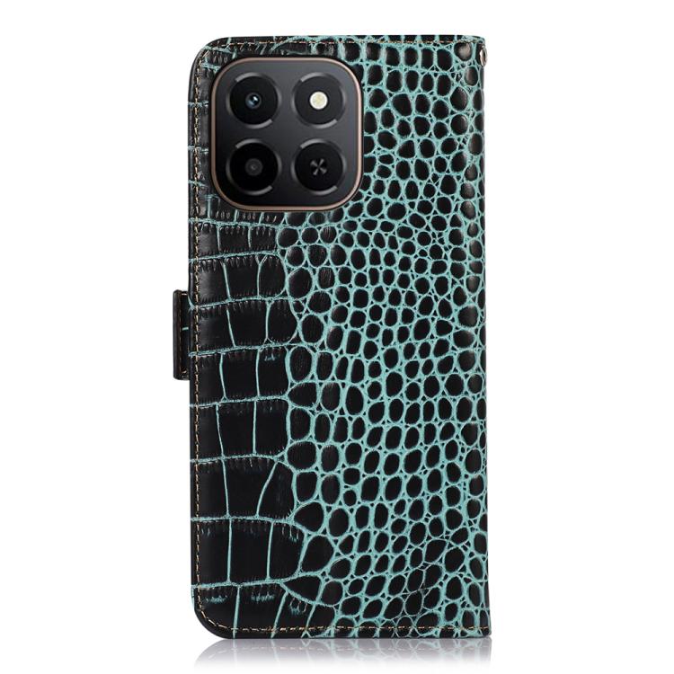 For Honor X6c 4G Crocodile Top Layer Cowhide Leather Phone Case