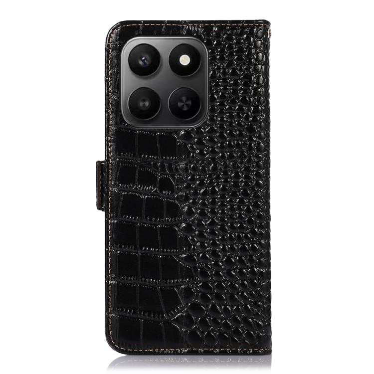 For Honor X7d 5G/400 Smart 5G Crocodile Top Layer Cowhide Leather Phone Case